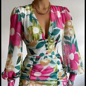 Small Runaway The Label Chi Chi Mini Dress Tropical